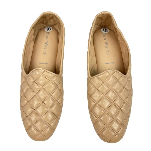 Ron White Kimmie Leather Quilted Flats Womens Size US10 EU42 - Picture 4 of 10